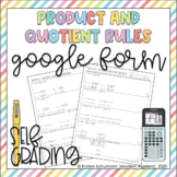 Product & Quotient Rules for Derivatives Self-Grading Goog