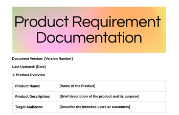 Preview of Product Requirement Documentation (PRD)