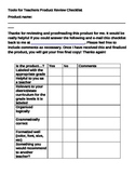 Product Review Checklist for Sellers