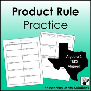 Preview of Exponents - Product Rule Practice