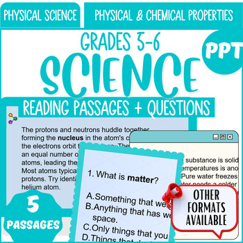 Preview of Physical Science Reading PowerPoints Properties of Objects and Materials