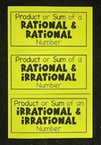 Product and Sum of Rational and Irrational Numbers (Algebra Foldable)