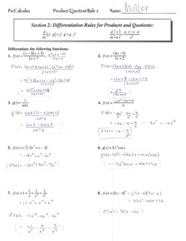 Derivative Worksheet With Answers Pdf - Cbse Class 12 Mathematics