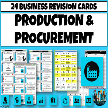 Preview of Production and Procurement Business and Economics Task Cards