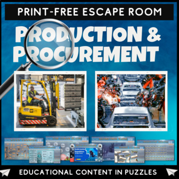 Preview of Production and Procurement Quiz Escape Room