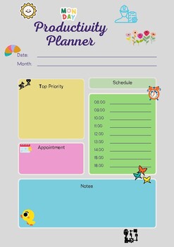 Preview of Productivity Planner