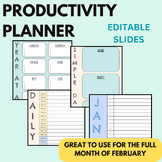 Productivity Planner (GOOGLE SLIDES EDITABLE)