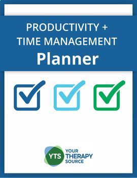 Preview of Productivity and Time Management Planner for Teachers, Therapists, Etc.