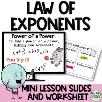 Preview of Law of Exponents Mini lesson