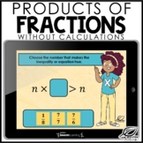 Products of Fractions Boom Cards | TEKS 6.3B | Distance Learning