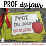 Prof Du Jour | French speaking activity and routine