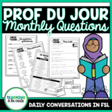 Prof du Jour Daily Questions for Core French | Oral Commun