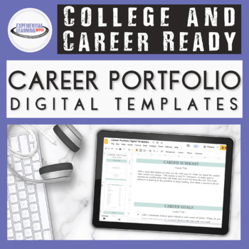 Preview of Professional Career Portfolio Templates {Editable, Printable, and Digital}
