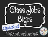 Class Jobs Bulletin Board Labels (Editable)