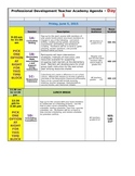 Professional Development Conference Schedule Template