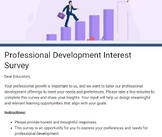 Professional Development Interest Survey