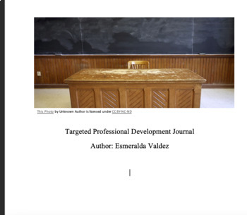 Preview of Professional Development Journal (Goal Setting)