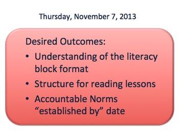 Preview of Professional Development: Literacy Block Components