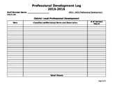 Professional Development Log