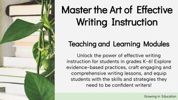 Preview of Professional Development: Master the Art of Effective Writing Instruction