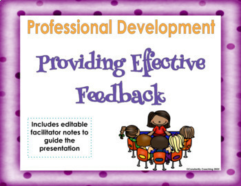 Preview of Professional Development - Providing Effective Feedback