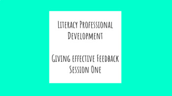 Preview of Professional Development Slideshow - Giving Effective Writing Feedback Pt 1