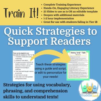 Preview of Professional Development: Strategies to Support Readers - Train It!