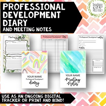 Preview of Professional Development Log | Meeting Notes Tracker | DIGITAL