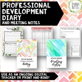 Professional Development Log | Meeting Notes Tracker | DIGITAL