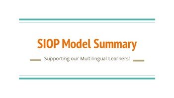 Preview of Professional Development for SIOP Model