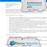 Professional Improvement Plan (PIP)