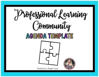 Preview of Professional Learning Community (PLC) Agenda Template (EDITABLE!)