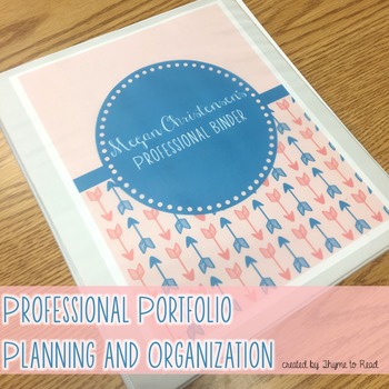 Preview of Professional Portfolio Organization