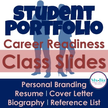 Professional Portfolio | SLIDES & Lesson | Career Readiness by Ms Biz