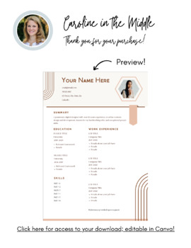 Preview of Professional Resume & Cover Letter Template for Teachers