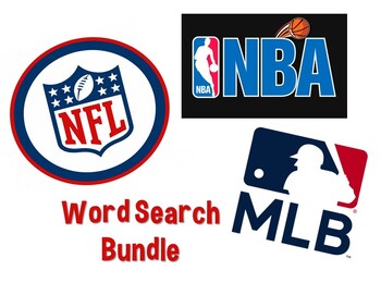 Preview of Professional Sports Teams Word Search Bundle