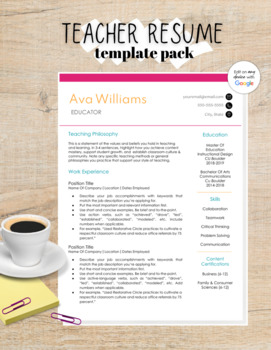 Preview of Professional Teacher Resume - Edit Template on Any Device with Google Slides