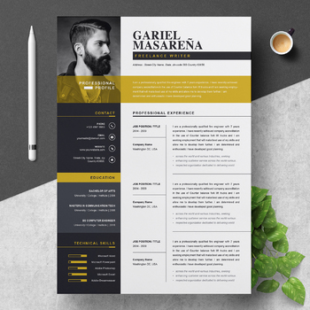 Preview of Professional Word Resume CV Template