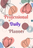 Professional daily planner organizer, self care and growth