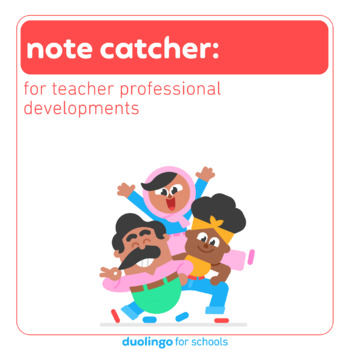 Preview of Professional development note catcher