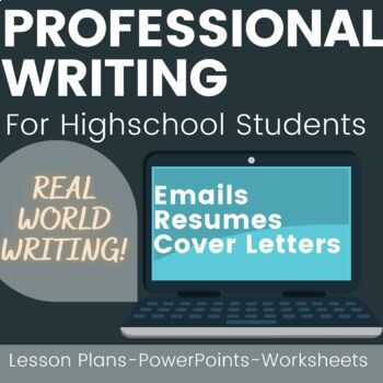 Preview of Professional or Business Writing Unit Plan: Emails, Resumes, Cover Letters