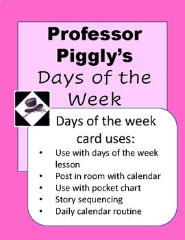 Preview of Professor Piggly's Days of the Week