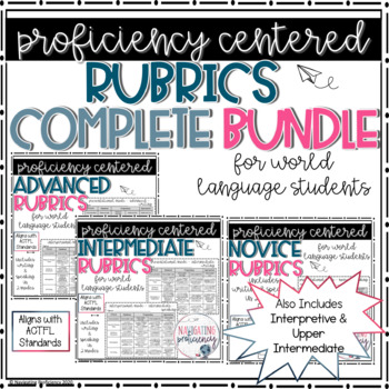 Preview of Proficiency Level Rubrics - Complete Bundle