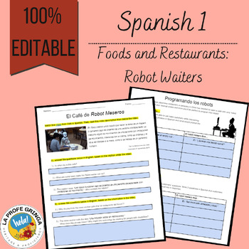 Preview of Proficiency Spanish: Foods and Restaurant Conversations (Authentic Resource)