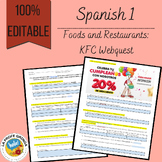 Proficiency Spanish: Foods and Restaurants Webquest (KFC i