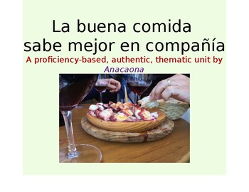 Preview of La comida en compañía Unit and Resources (Families and Communities)