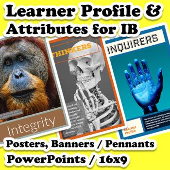 Preview of IB Learner Profile & IB Attributes Posters & Slides Bundle