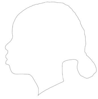 girl profile silhouette outline