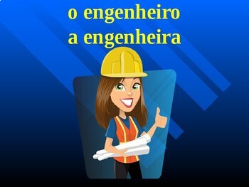 Preview of Profissões (Professions in Portuguese) PowerPoint Distance Learning