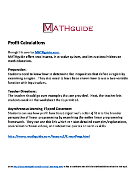Preview of Profit Calculations